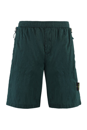 Nylon bermuda shorts with logo-0